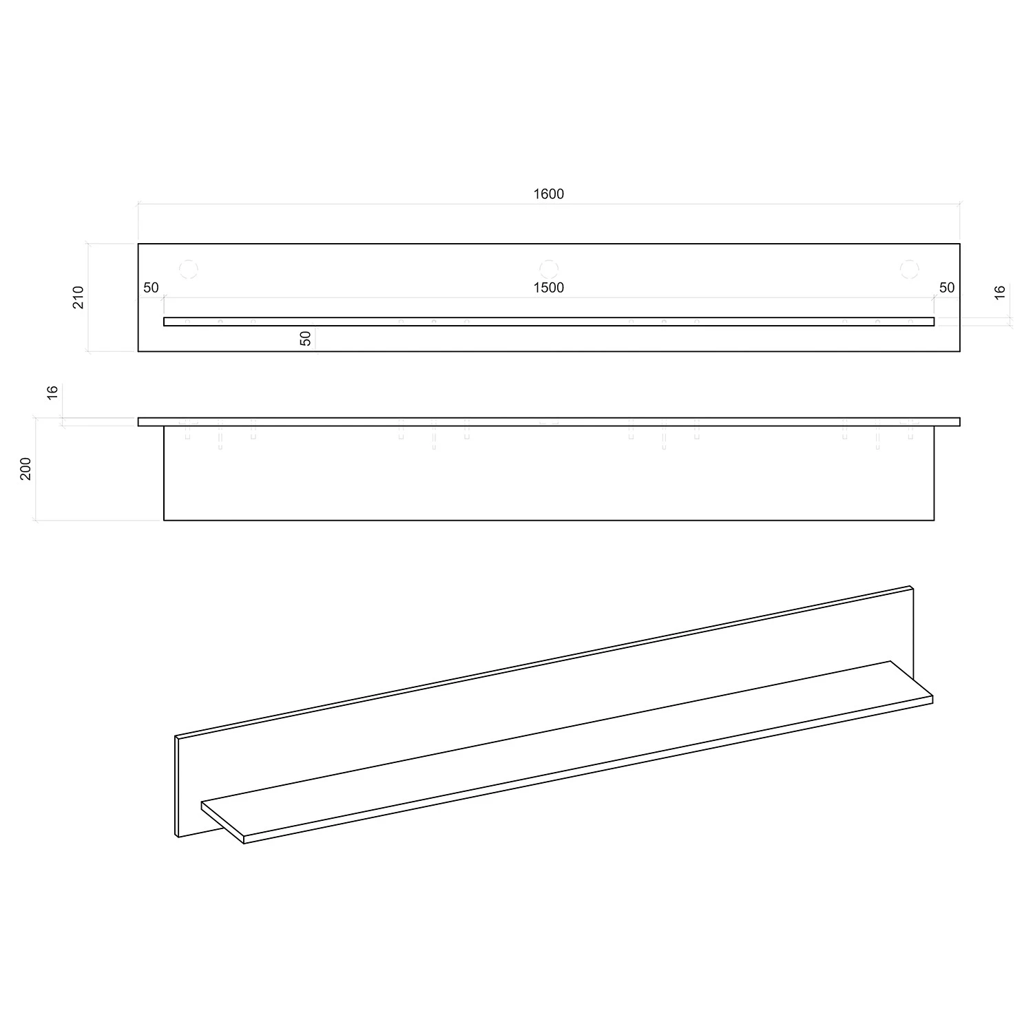 Loftscape Tablette murale Stonda - Blanc – Image 5