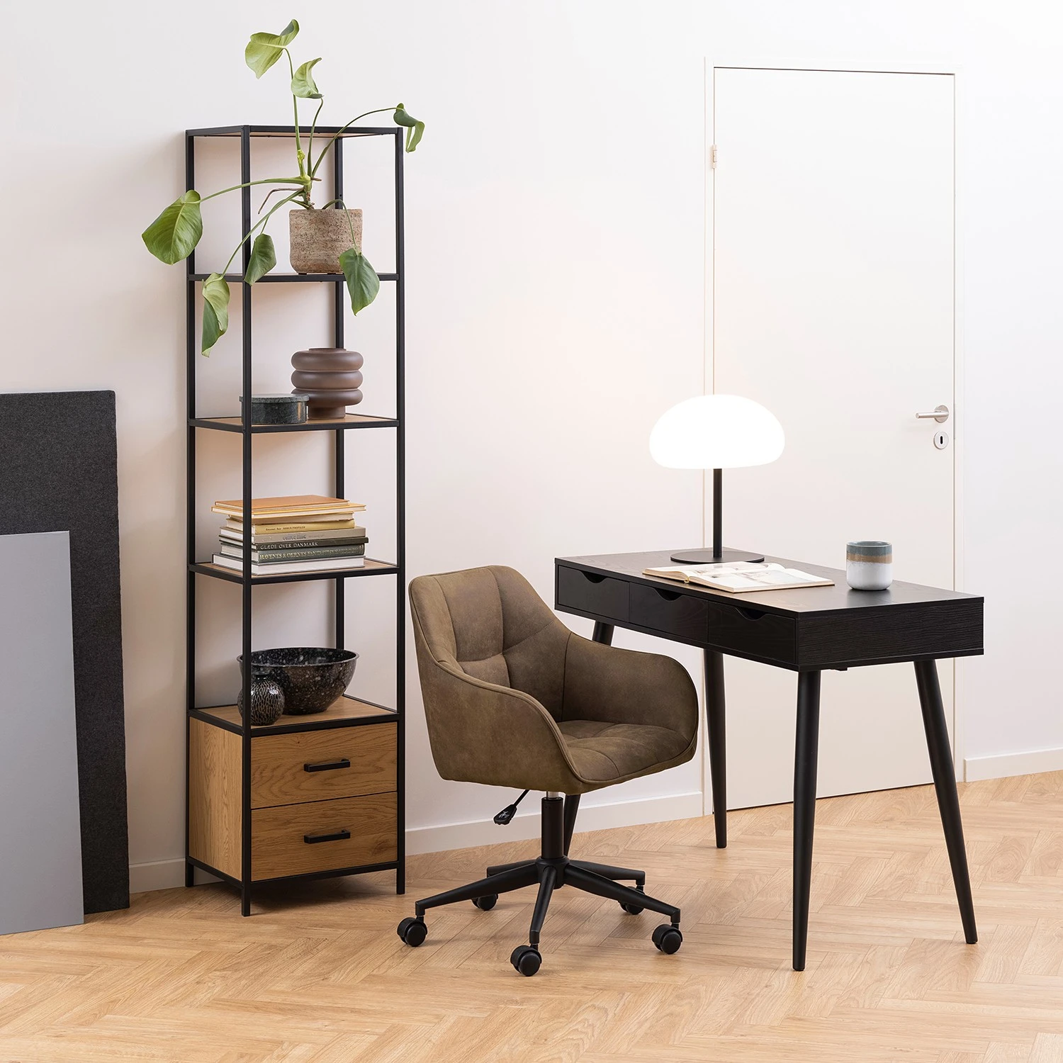 Red Living Étagère Coogee XIII - Imitation chêne sauvage / Noir – Image 2