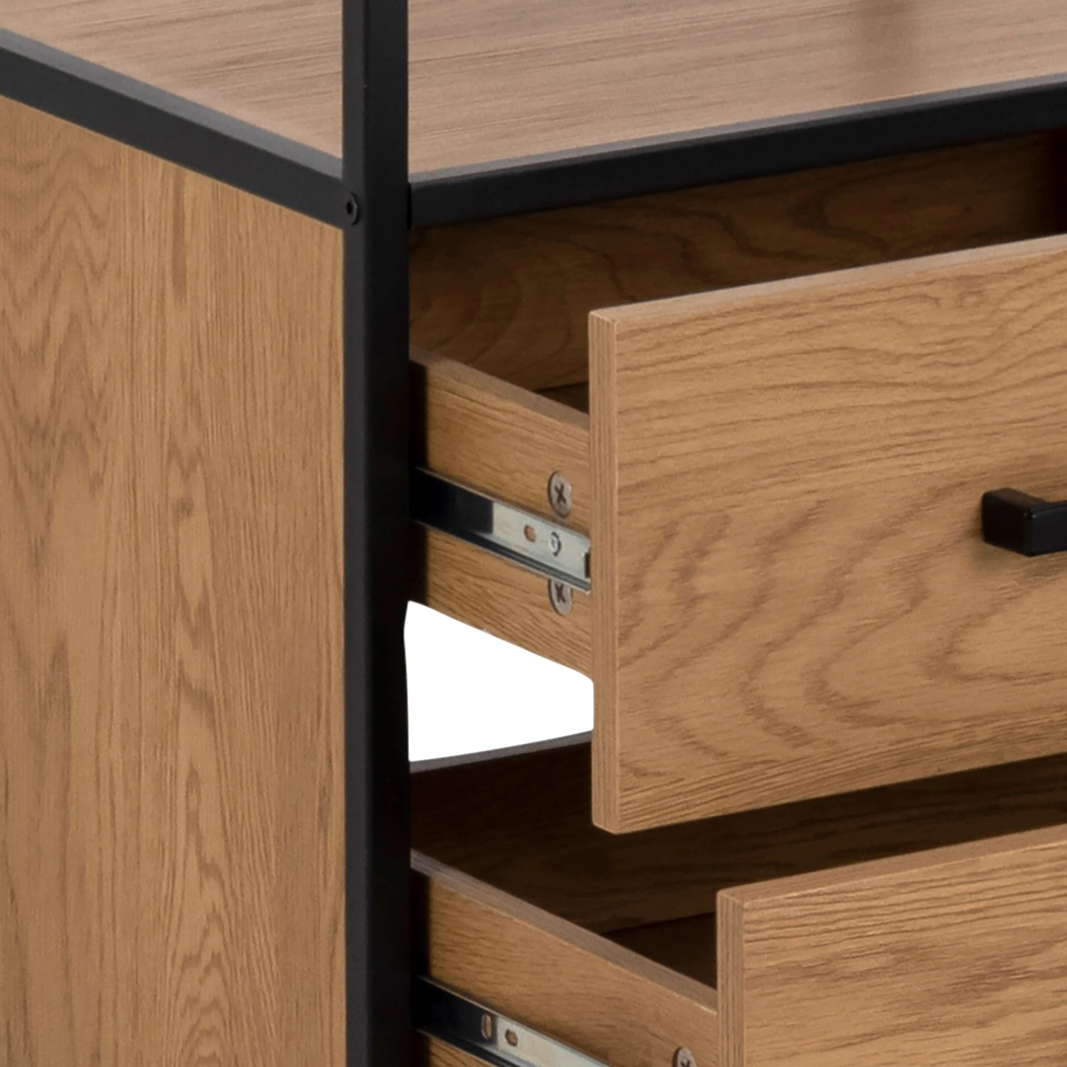 Red Living Étagère Coogee XIII - Imitation chêne sauvage / Noir – Image 5