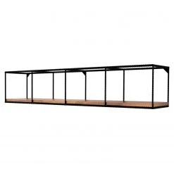 Red Living Étagère murale Michalin - Pin massif / Métal - Pin / Noir