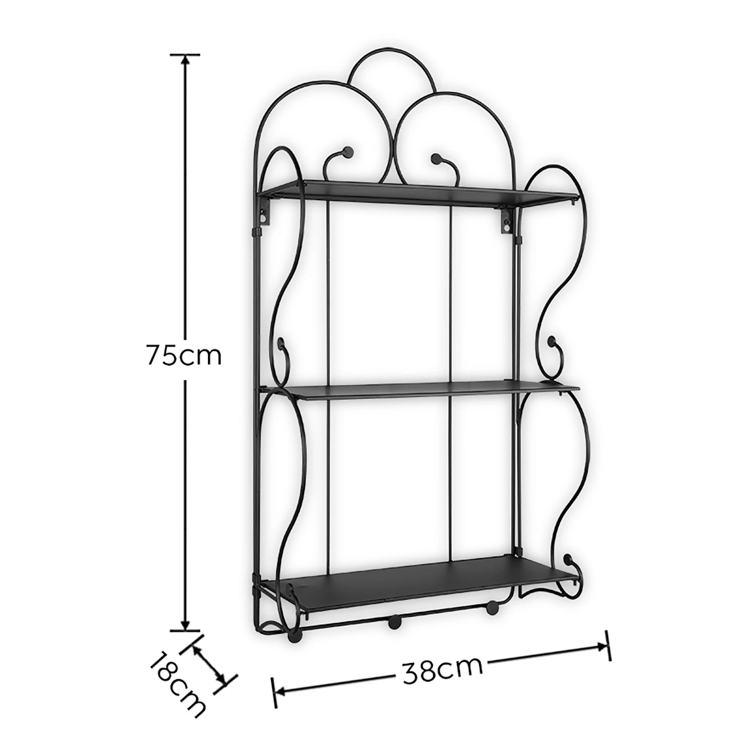 Loftscape Étagères murales Konstanze - Métal - Noir – Image 15