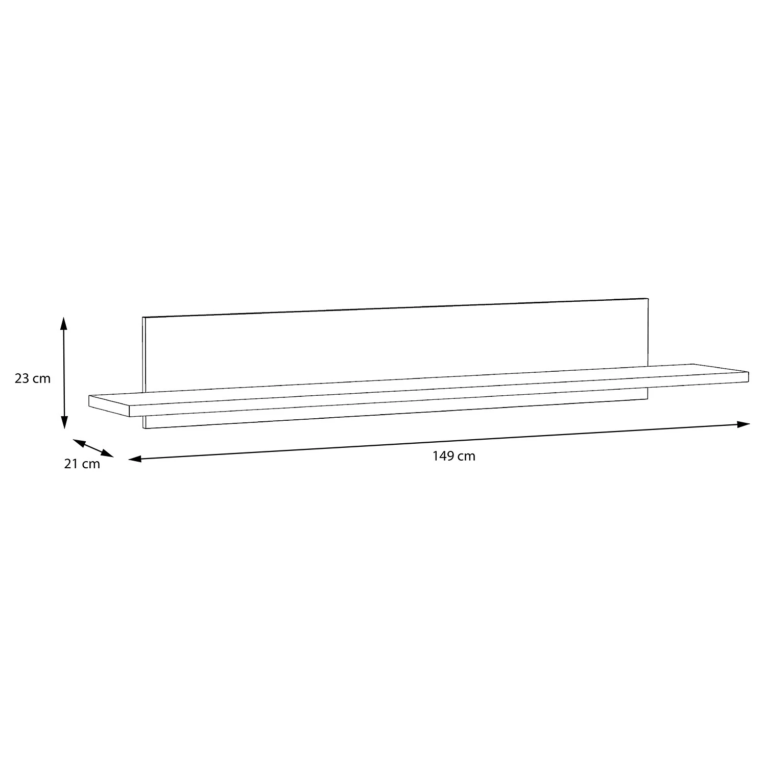 Loftscape Étagère murale Piemont - Noir / Imitation chêne Bianco – Image 4
