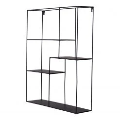 Red Living Étagère murale Tampa II - Métal - Noir