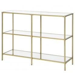 Red Living Étagère Poygan III - Verre / Métal - Doré