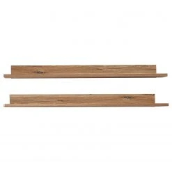 Red Living Étagères murales Sligo (lot de 2) - Imitation chêne rustique argenté