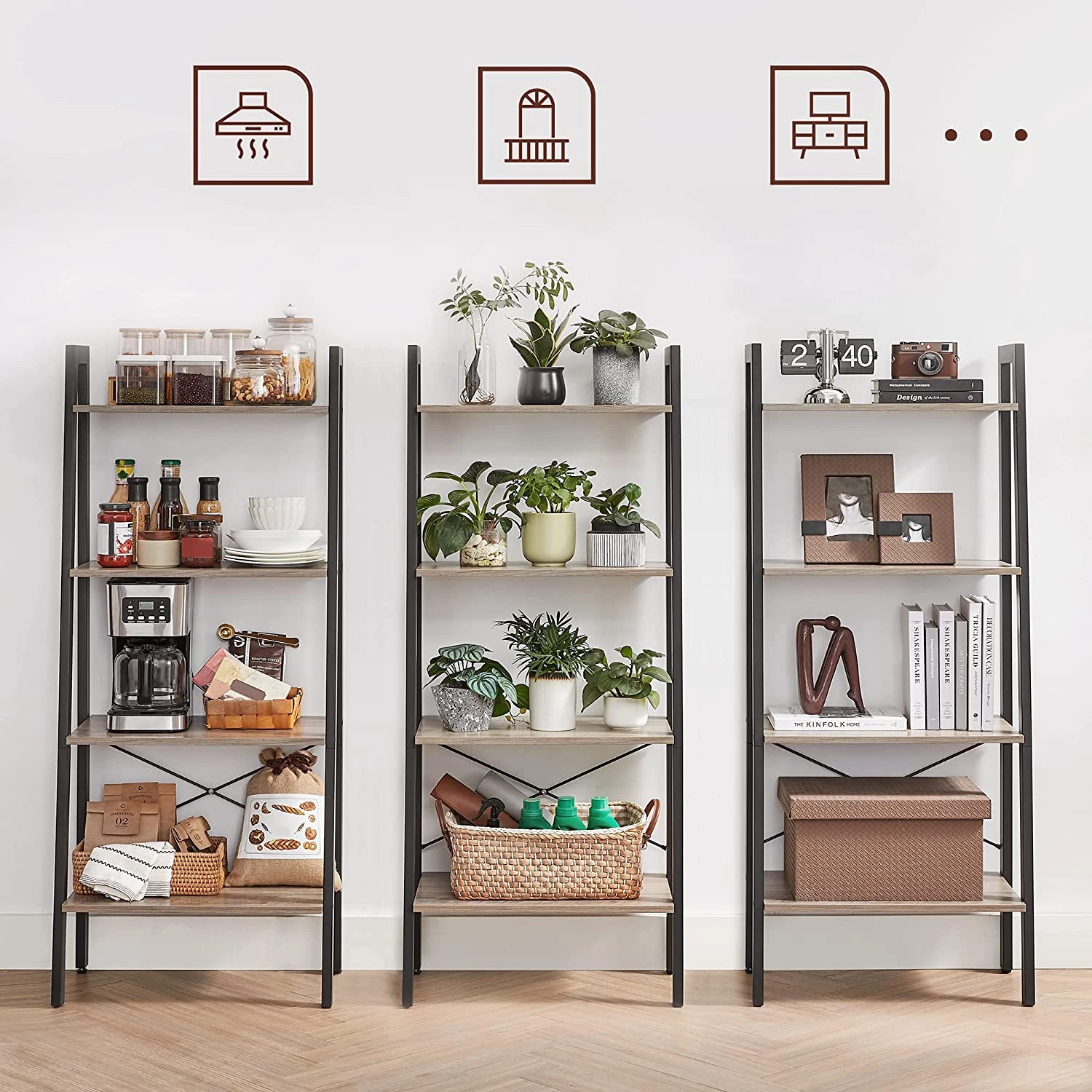 Red Living Étagère Leesville XII - Marron clair / Noir – Image 7