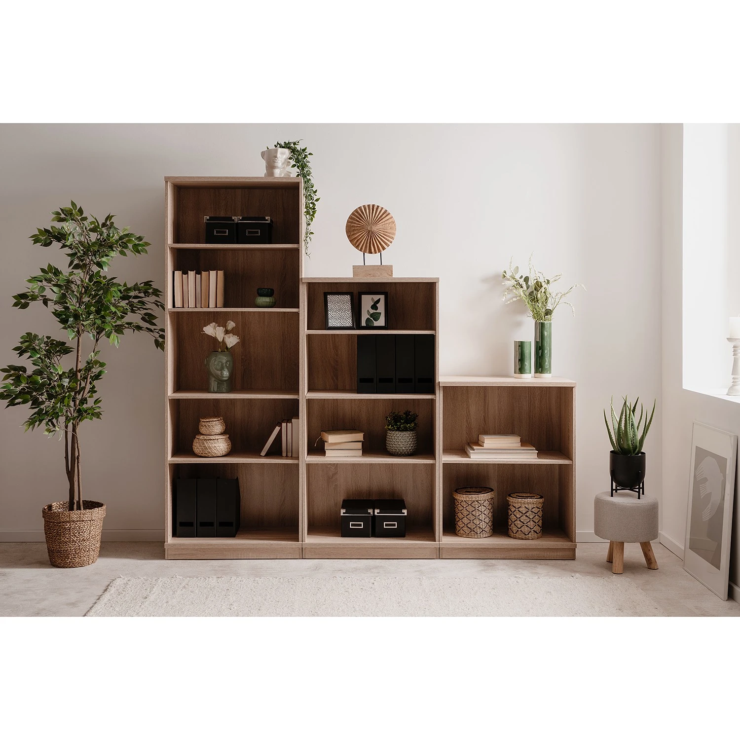 Loftscape Étagère Alcester - Imitation chêne Sonoma - Hauteur : 140 cm – Image 2