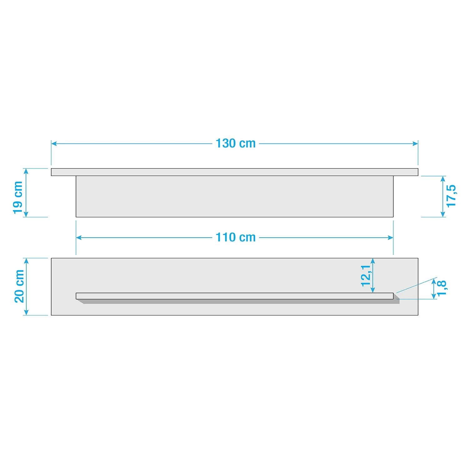 Fredriks Étagère murale Vamo - Blanc / Imitation chêne – Image 2