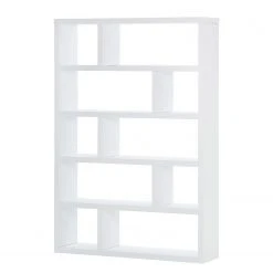 Temahome Étagère Dublin - Imitation béton - Blanc - Hauteur : 173 cm