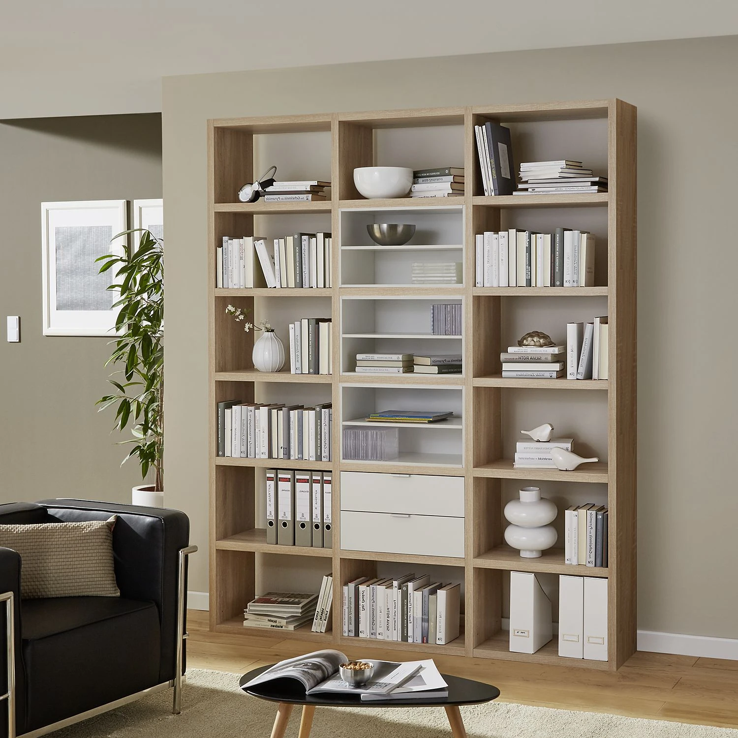 Fredriks Etagère Concept III - Imitation chêne / Blanc – Image 2