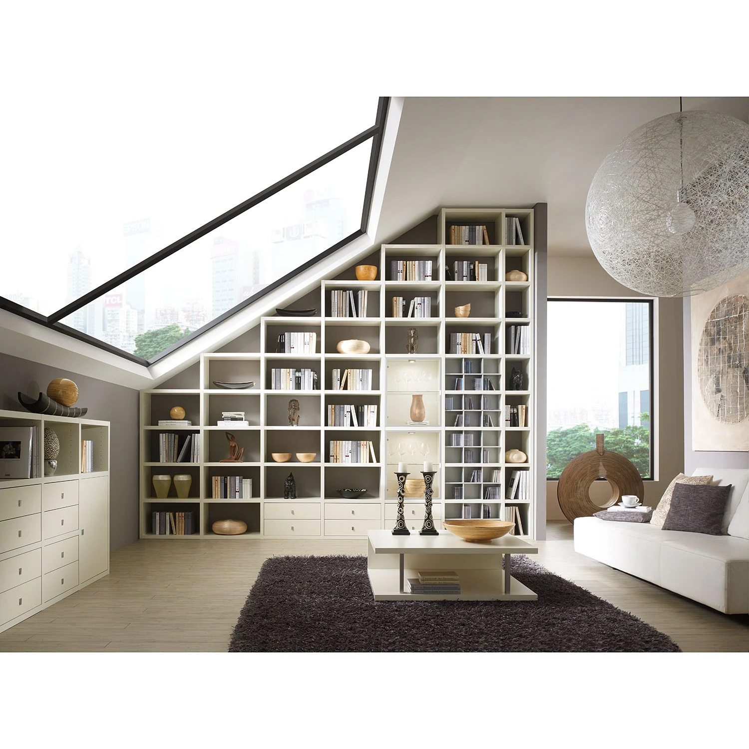 Fredriks Étagère Concept XVI (avec éclairage) - Blanc brillant – Image 2