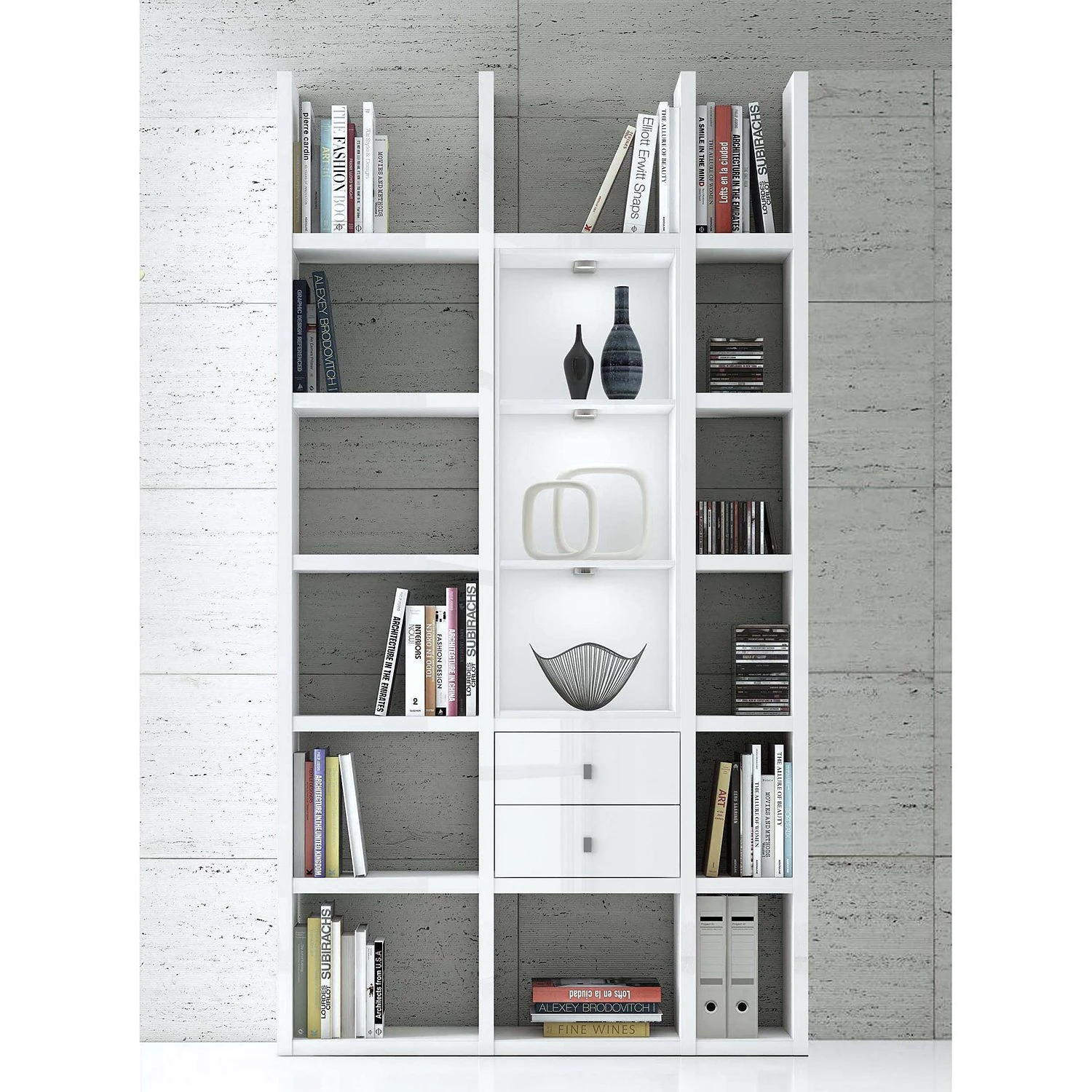 Loftscape Etagère Emporior III - Blanc brillant / Blanc - Avec éclairage – Image 4