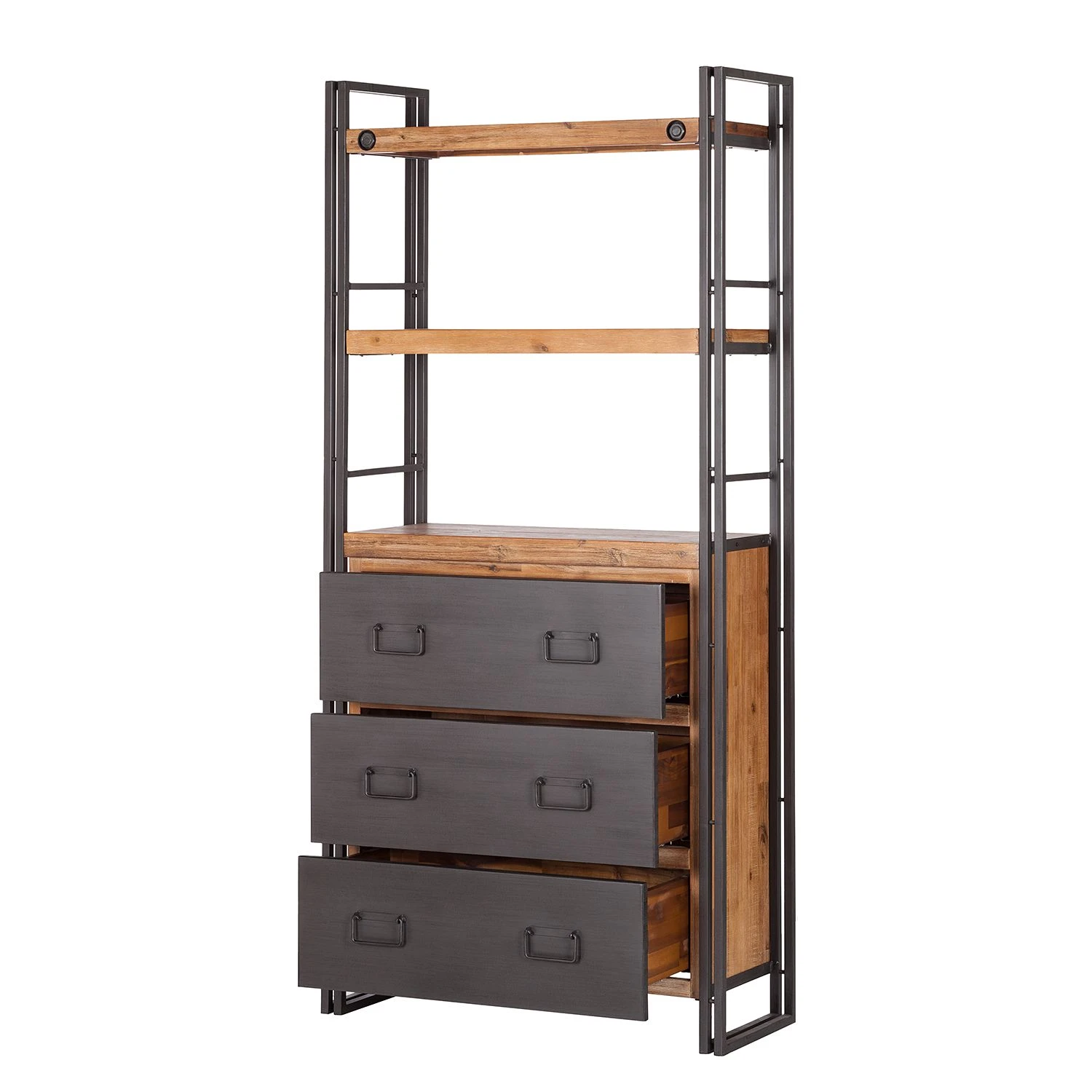 Ars manufacti Étagère Manchester VI - Anthracite / Imitation acacia – Image 3