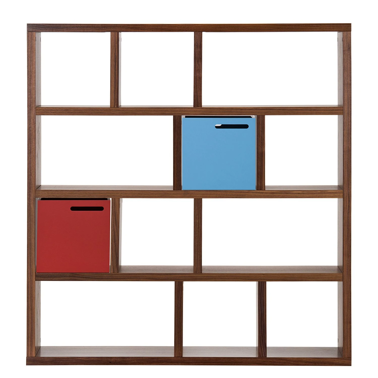 Temahome Étagère Berlin - Blanc mat - Placage noyer véritable - 150 x 159 cm – Image 7