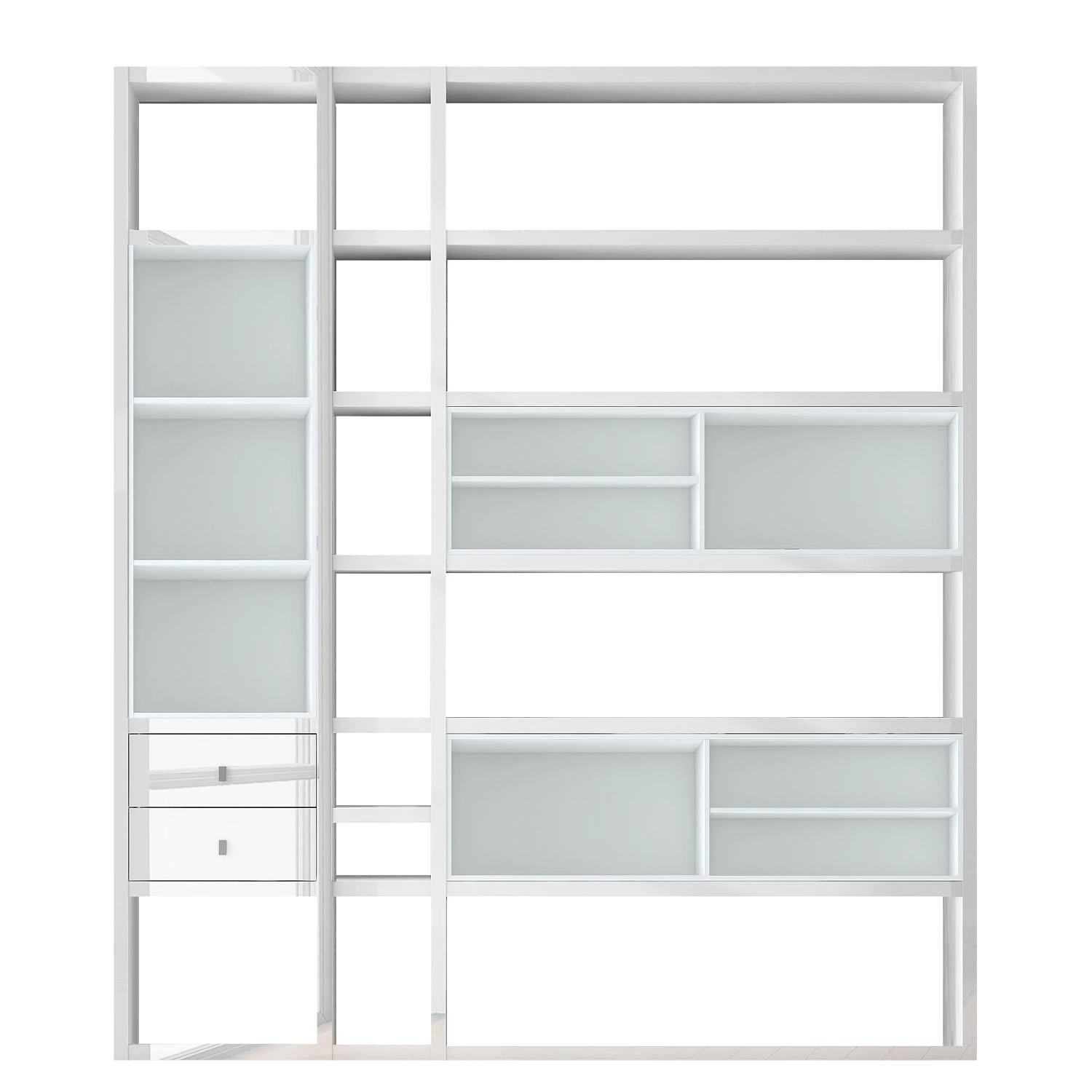 Loftscape Etagère Emporior III - Blanc brillant / Blanc - Sans éclairage