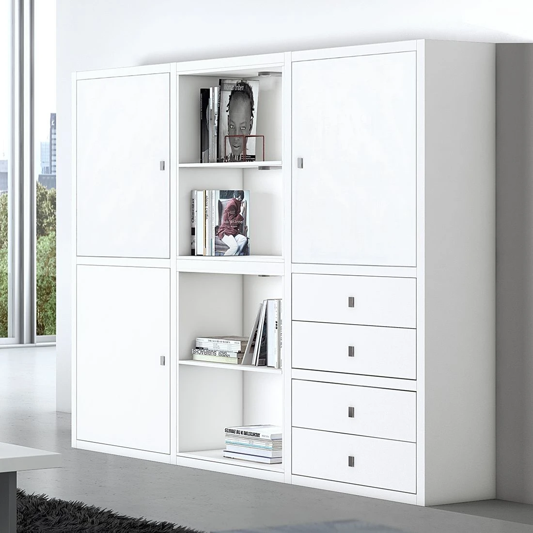 Loftscape Mur d'étagères Emporior VI - Blanc – Image 2