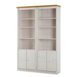 Maison Belfort Étagère murale Lillehammer III - Pin blanc / Pin couleur miel