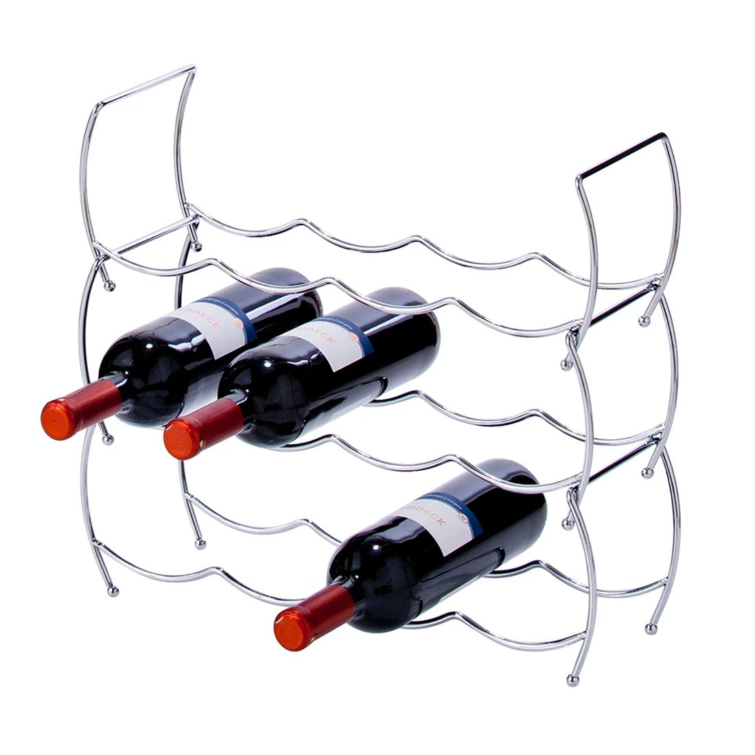 Zeller Range-bouteilles Kjell (lot de 3) - Chrome