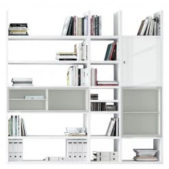 Loftscape Etagère XL Emporior IV - Blanc brillant / Blanc - Sans éclairage