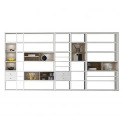 Loftscape Etagère XXL Emporior l.A - Blanc / Imitation chêne de Sonoma - Avec éclairage