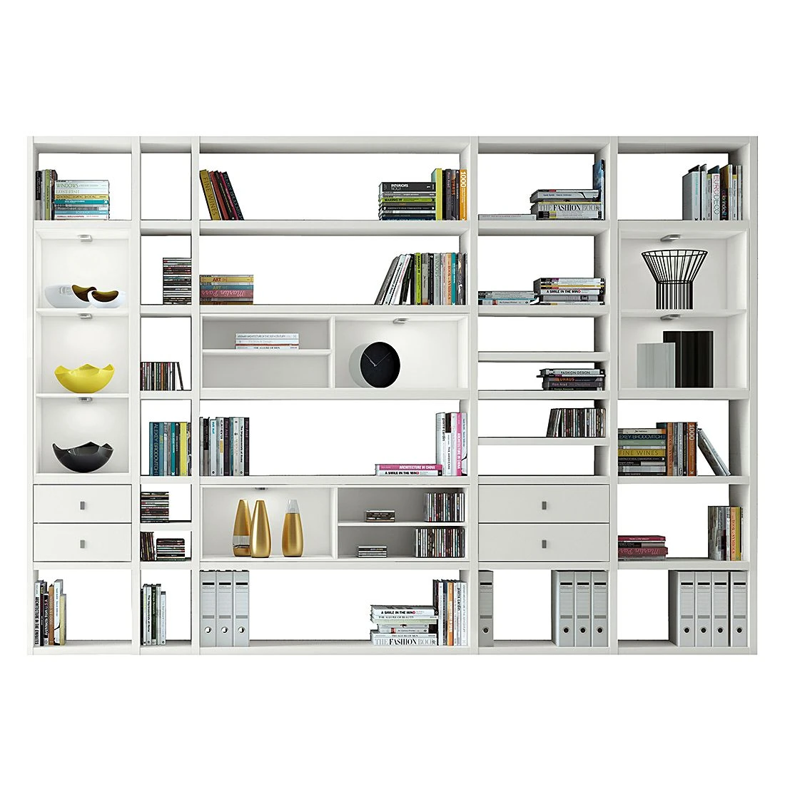 Loftscape Etagère XXL Emporior II - Blanc crème - Avec éclairage