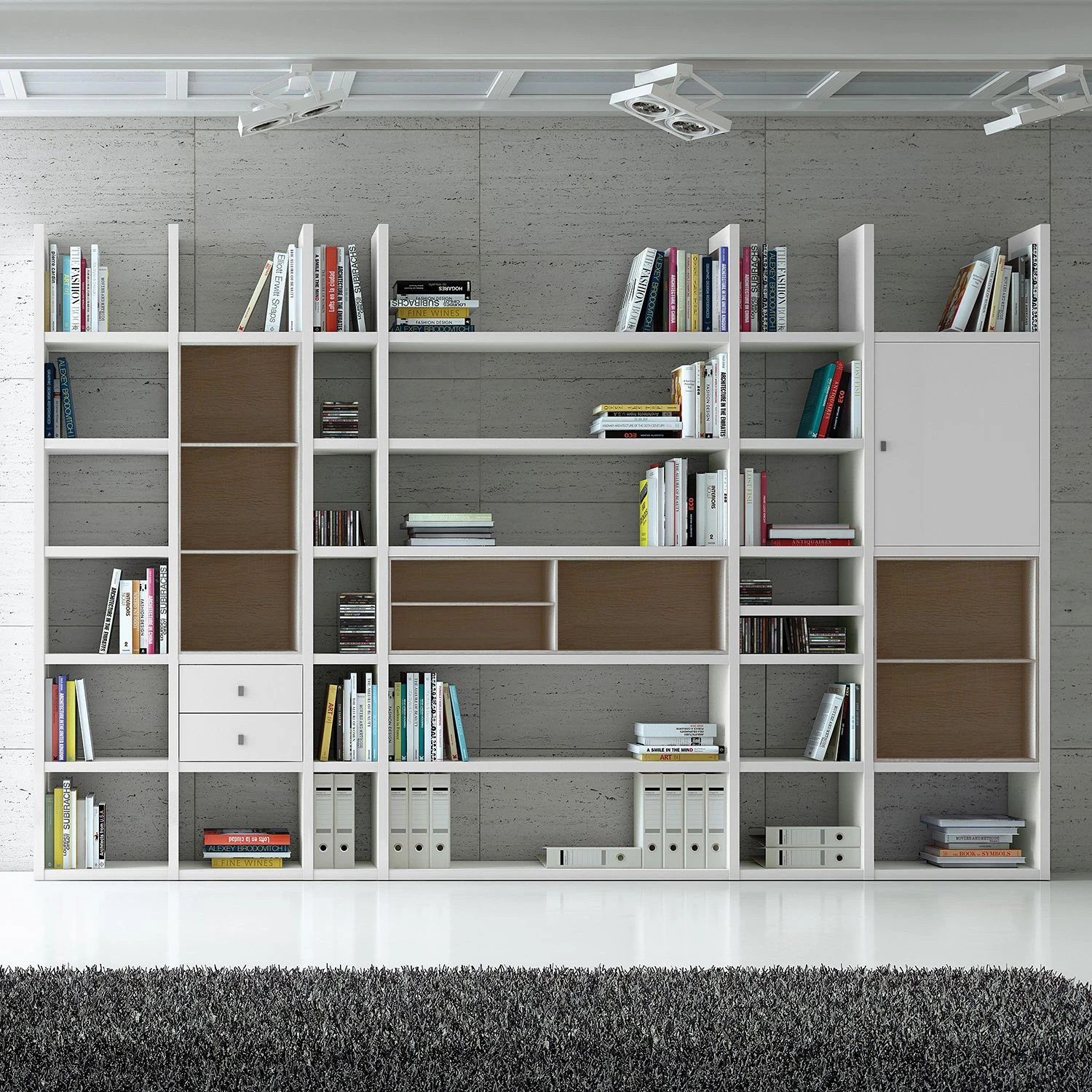 Loftscape Etagère XXL Emporior V.A - Blanc / Imitation chêne de Sonoma - Sans éclairage – Image 2