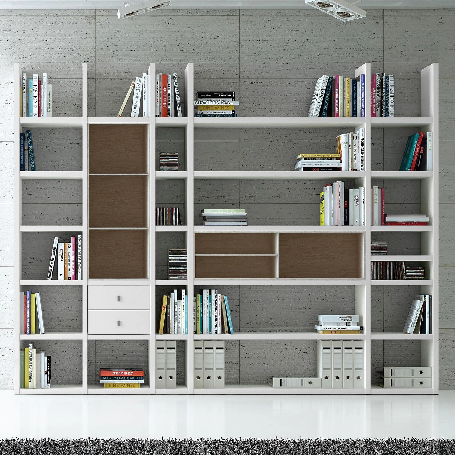 Loftscape Etagère XXL Emporior VII - Blanc / Imitation chêne de Sonoma - Sans éclairage – Image 2