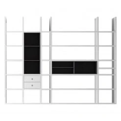Loftscape Etagère XXL Emporior VII - Blanc / Noir - Sans éclairage