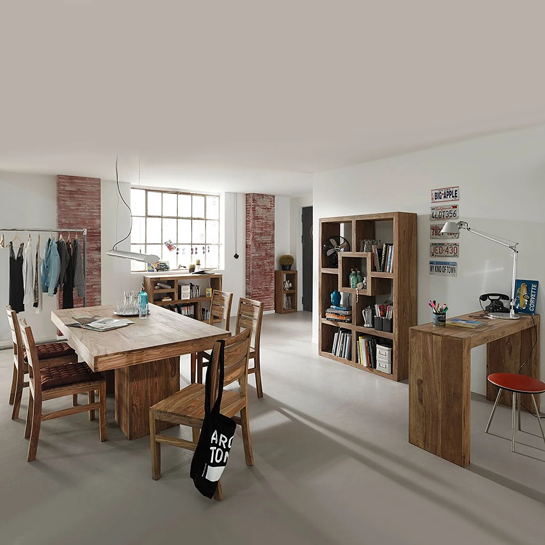 Wolf-Möbel Étagère de séparation Yoga VI - Sheesham massif – Image 3